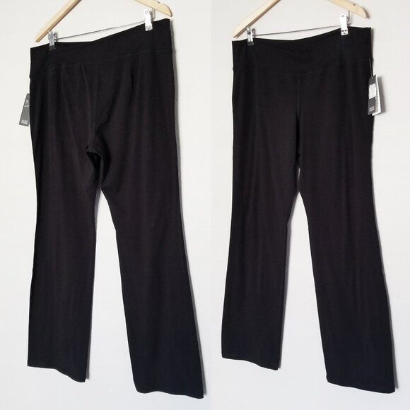 NEW Eileen Fisher Organic Cotton Stretch Jersey V Waist Slim Flared Pull On Pant - Picture 14 of 14